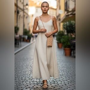 ( ALDO) Quilted Tan Crossbody Phone/Wallet Bag